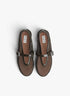 Khaki - Ballet Flats In Fishnet - GLAM MODA